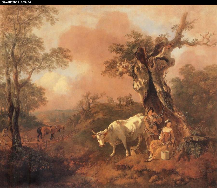 Thomas Gainsborough Landscape with a Woodcutter cowrting a Milkmaid
